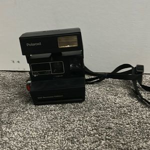 Black vintage Polaroid camera